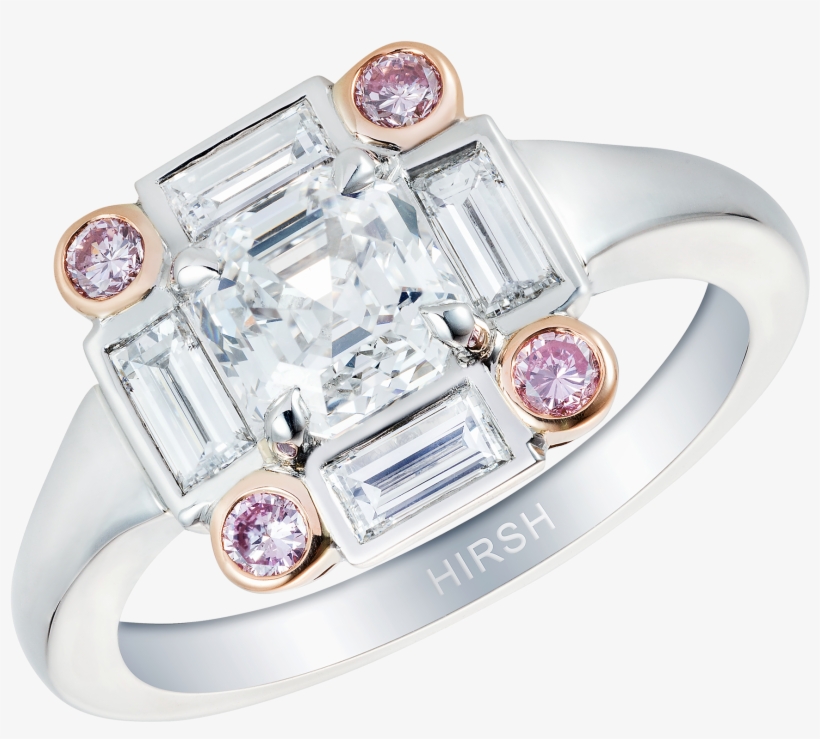 Ice Diamond And Pink Diamond Ring - Pink Diamond, transparent png download