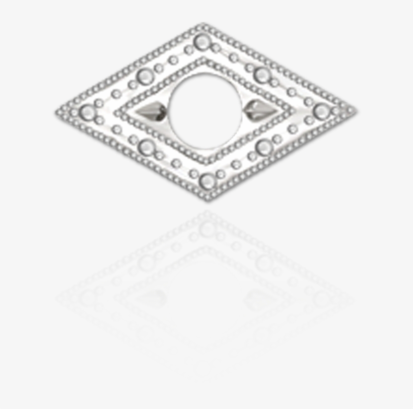 14k Diamond Shape Trim ( - Silver, transparent png download