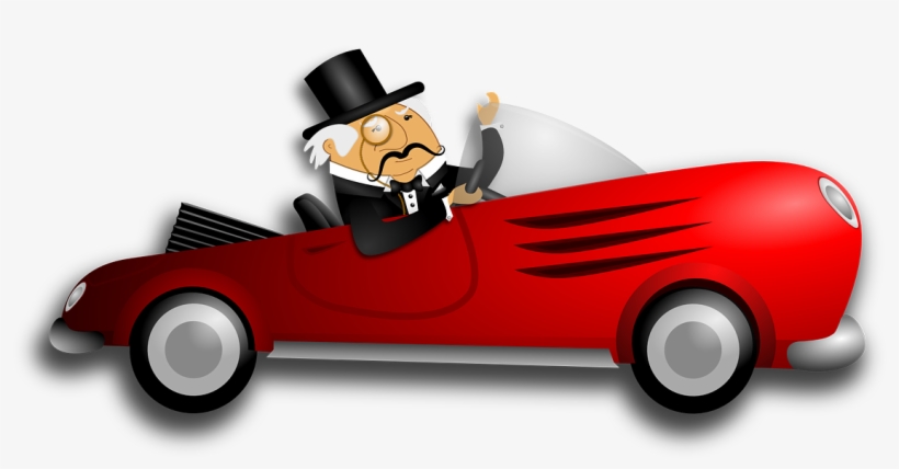 Woman Driving Car Cartoon, transparent png download