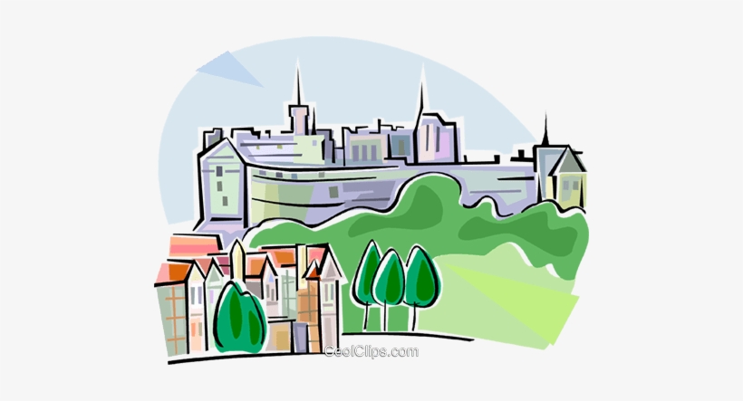 United Kingdom Edinburgh Castle Royalty Free Vector - Kingdom Clip Art, transparent png download