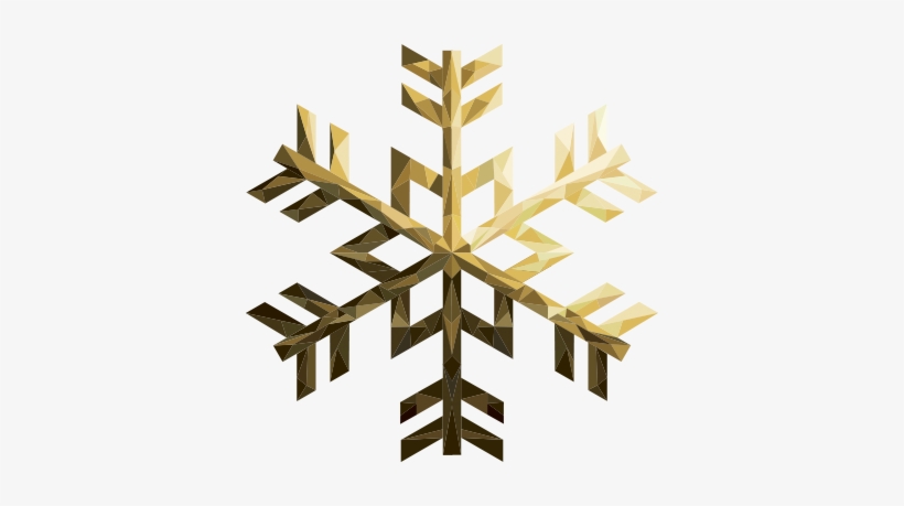 Golden Snowflake Wall Sticker - Frost Symbol Weather, transparent png download