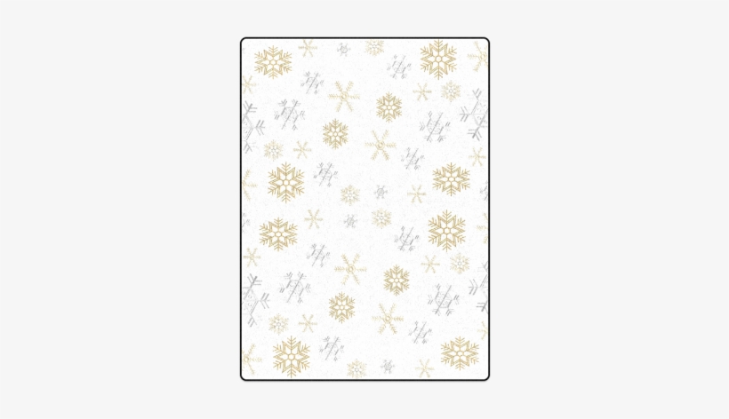 Silver And Gold Snowflakes On A White Background 2 - Circle, transparent png download