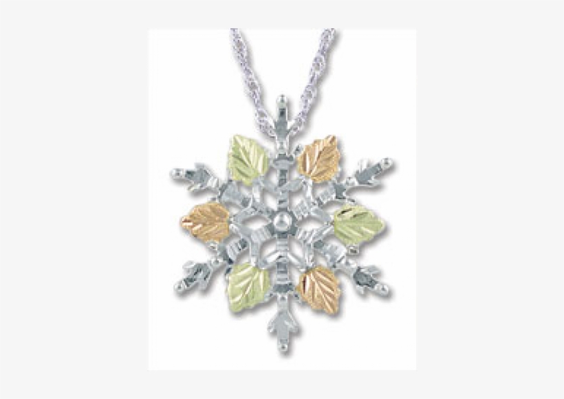 Gold & Silver Snowflake Pendant - Necklaces - Gold By Landstroms, transparent png download