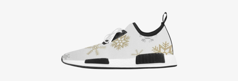 Silver And Gold Snowflakes On A White Background 2 - Alaskan Malamute Water Colour Men’s Draco Running Shoes, transparent png download