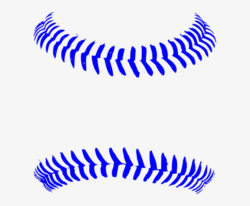 Clip Art Blue Stitch Clip Art At Clker Com - Customize Softball Round Car Magnet, transparent png download