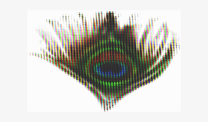 Abstract Peacock Graphics Painting Halftone - Fractal Art, transparent png download