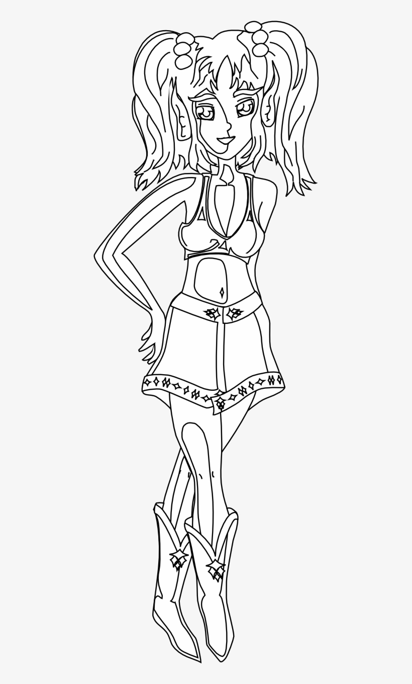 Drakoon Elf Green Black White Line Art 999px 215 - Illustration, transparent png download