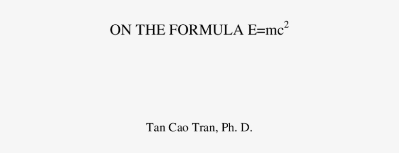 On The Formula Emc - Document, transparent png download