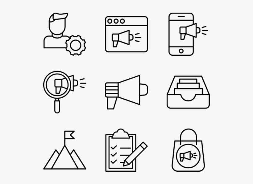 Advertising - Resume Icons Png, transparent png download