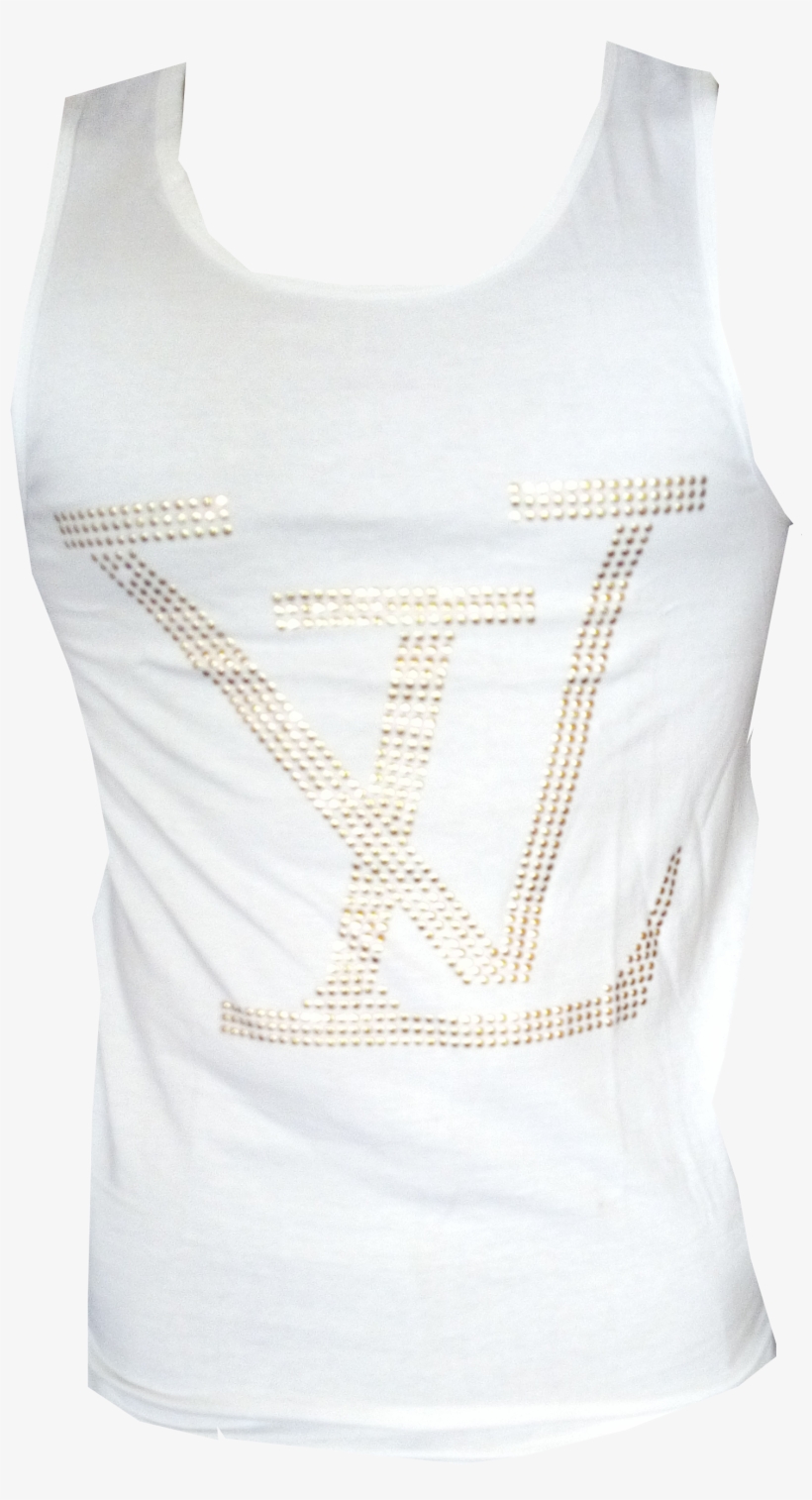 Armless Louis Vuitton Shirt White - Vest, transparent png download