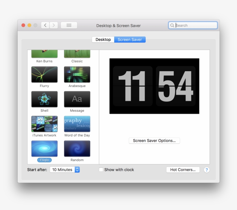 System Preference > Desktop & Screen Saver - Screen Saver Options Mac, transparent png download