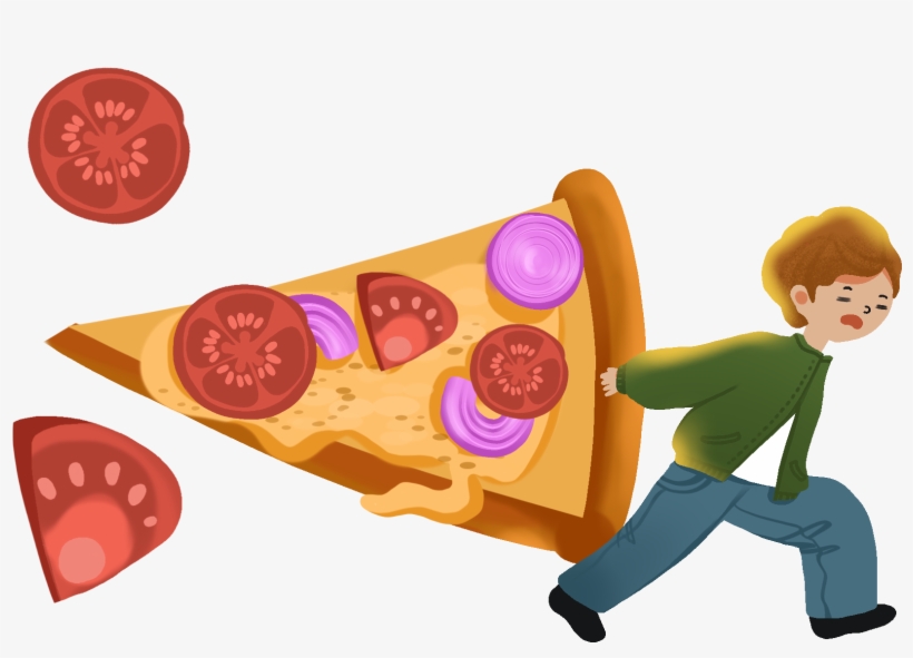 Cartoon Hand Painted Creative Pizza Png And Psd - Psd, transparent png download