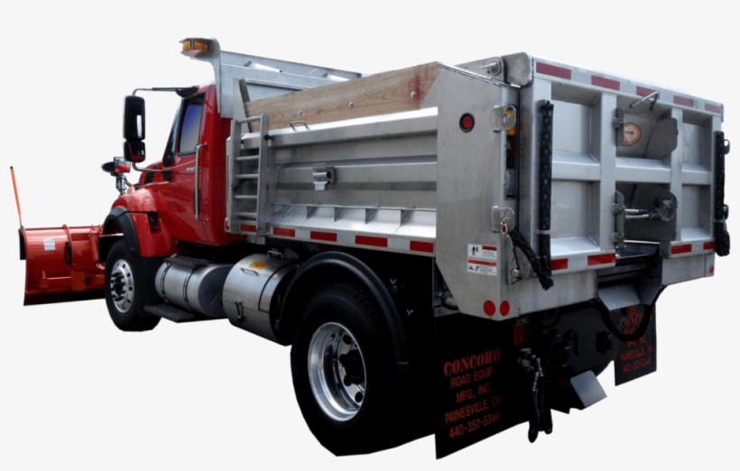 Concord Road Equipment Red Plow Truck With Dump Bed - Trailer Truck, transparent png download