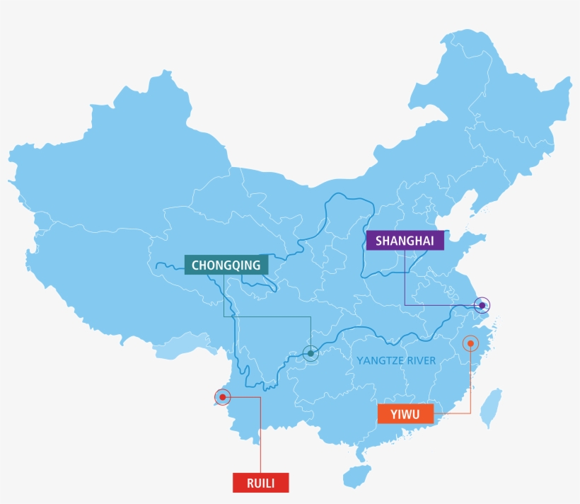 China S Key Cities From Local Places To Global Players - Blank Map Of China Png, transparent png download
