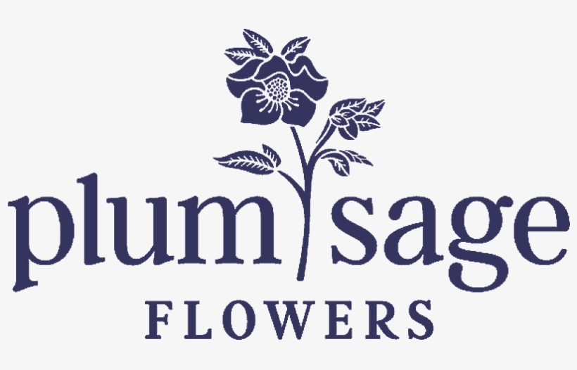 Plum Sage Flowers - Calligraphy, transparent png download