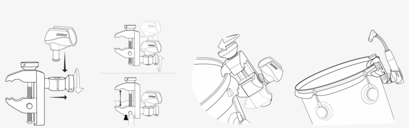 The Shure A75m Universal Microphone Mount Secures Microphones - Illustration, transparent png download