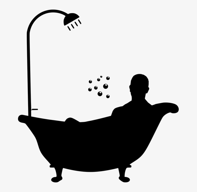Detoxification - Man In Bath Silhouette, transparent png download