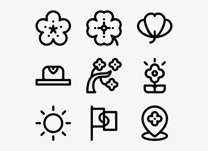 Cherry Blossom - Business Line Icon Png, transparent png download