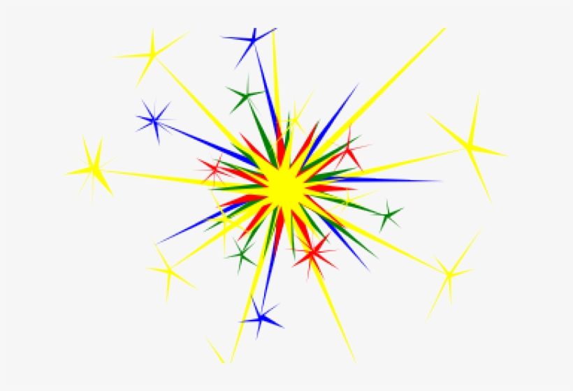 Sparkle Clipart Vector - New Years Fireworks Clip Art, transparent png download