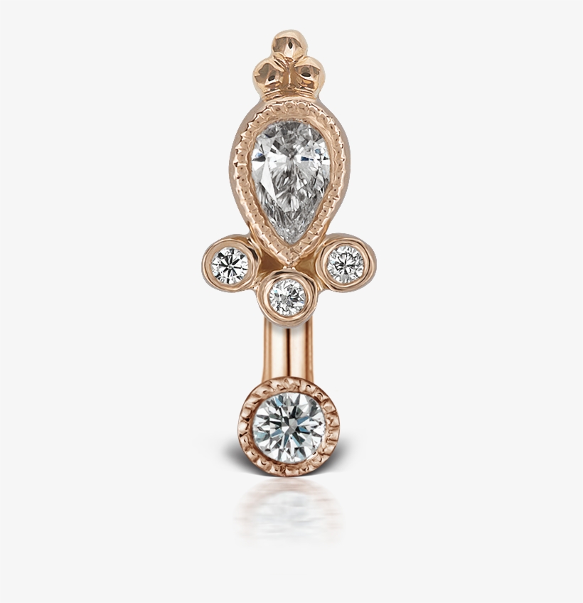 Delia And Solitaire Diamond Rook Barbell Rook Jewelry, - Diamond, transparent png download