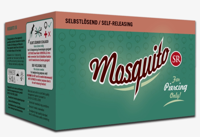 One Box Of 50 Mosquito Sr Professional Piercing Needles - Carton, transparent png download