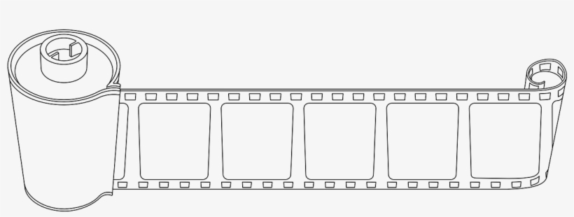 Film Negative Coil Coiled Roll Png Image - Film Clipart Black And White, transparent png download