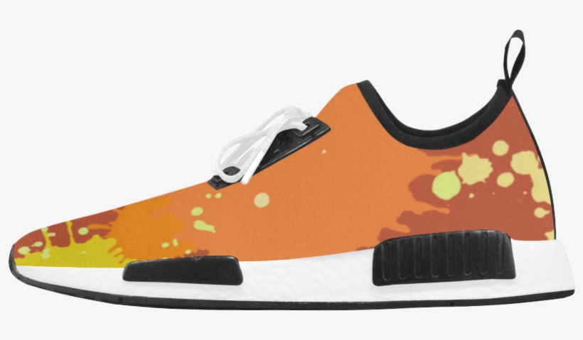 Summer Orange Yellow Splash Painting Women's Draco - Shoe, transparent png download