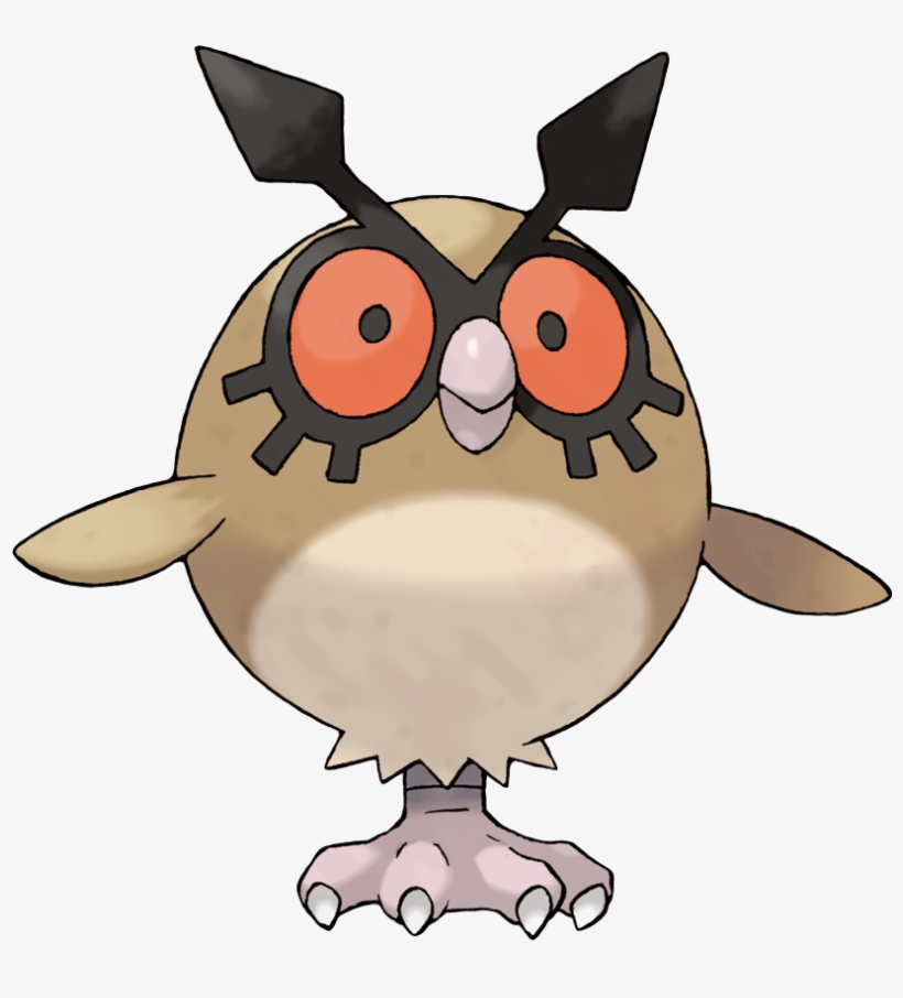 384kib, 825x825, 163hoothoot - Pokemon Hoothoot, transparent png download