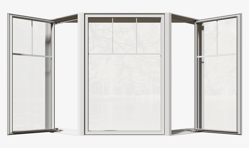 An Open Bay Window From The Front - Shower Door, transparent png download