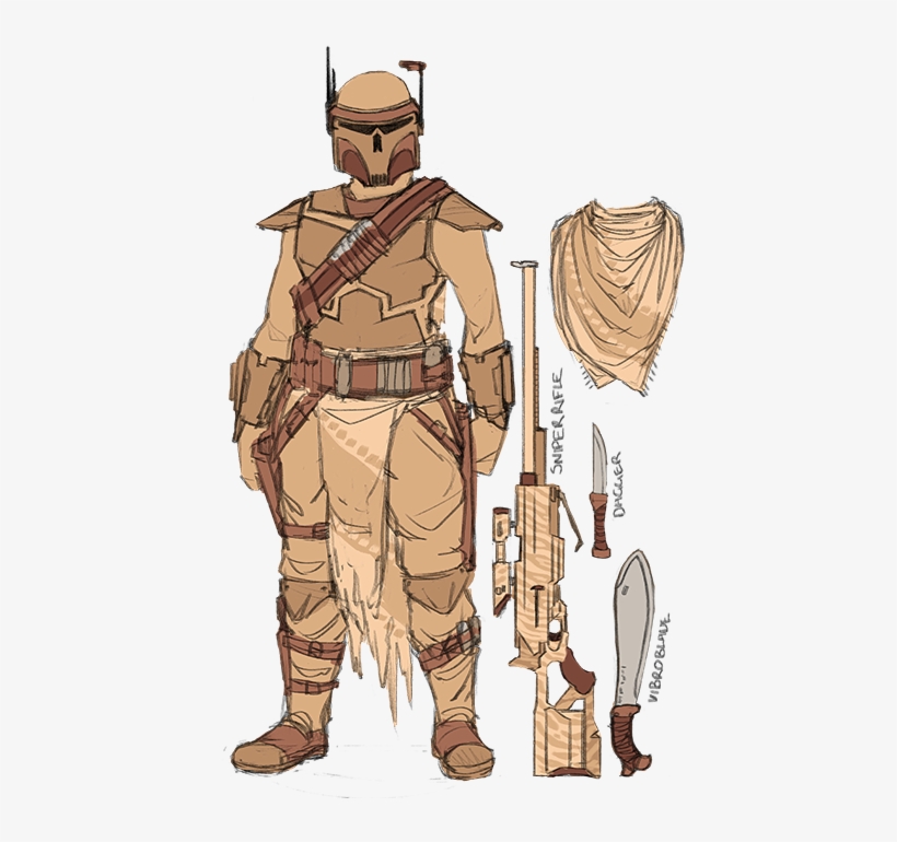 Boba Fett Costume, Cosplay Diy, Cosplay Ideas, Mandalorian - Mandalorian Desert Concept, transparent png download
