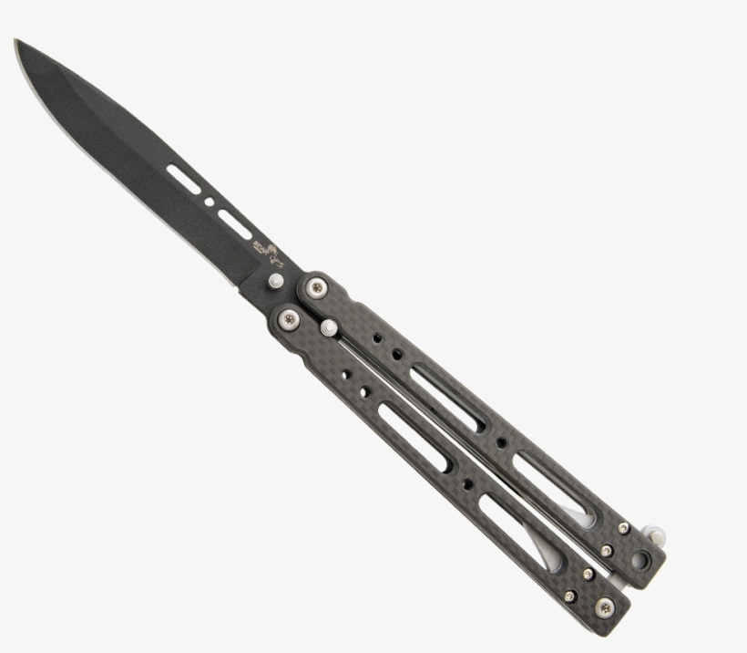 Bear Song Iv Carbon Fiber / Black Powder Coated Blade - Utility Knife, transparent png download
