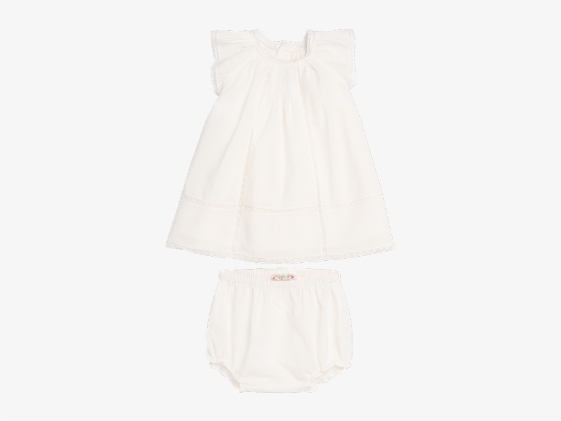 Lilly Baby Girls' Embroidered Dress And Bloomers Milk - Girl, transparent png download