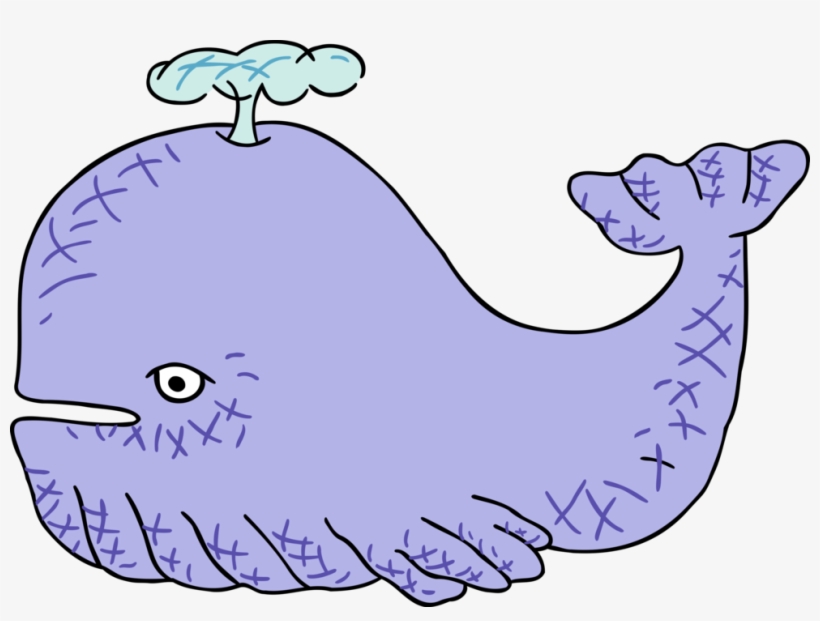Vector Illustration Of Cartoon Sperm Whale Blows Air - Baleia Cartoon, transparent png download