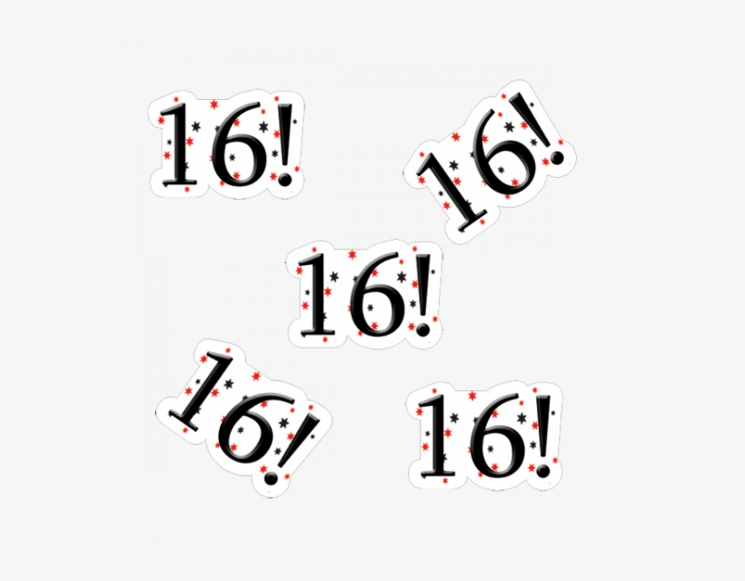 Black And Red 16th Birthday Confetti - Fête De La Musique, transparent png download