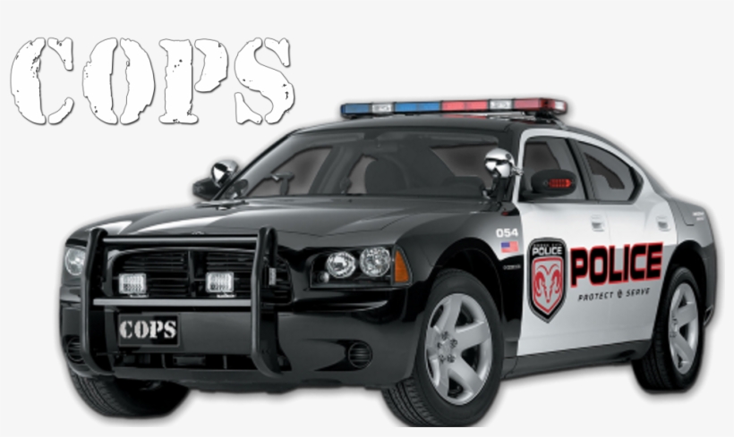 Cops Image - Dodge Charger Police Car, transparent png download