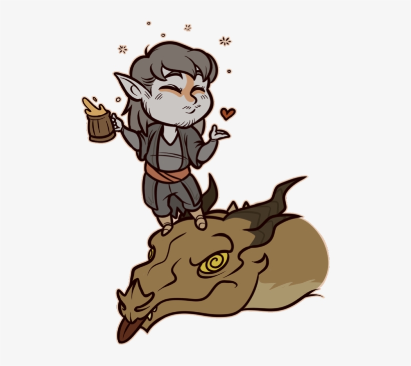 Alduin Drawing Cute - Cartoon, transparent png download