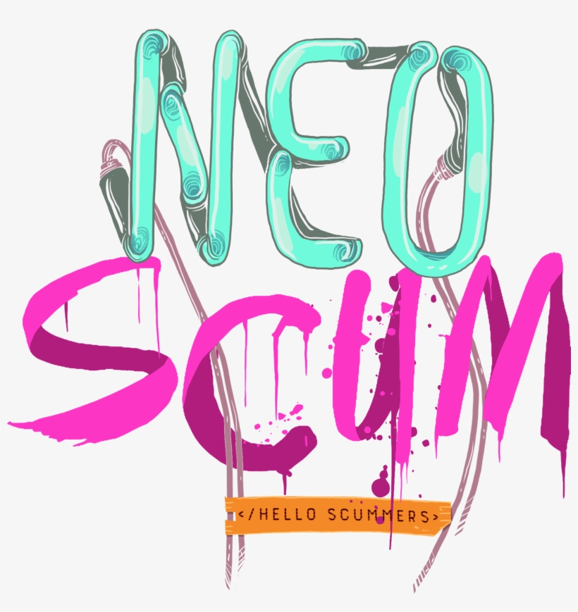 Neoscum Neoscum 20logo 20high 20res 20white - Calligraphy, transparent png download