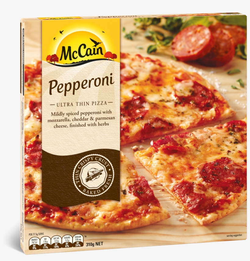 Ultra Thin Pepperoni Pizza 310g, transparent png download