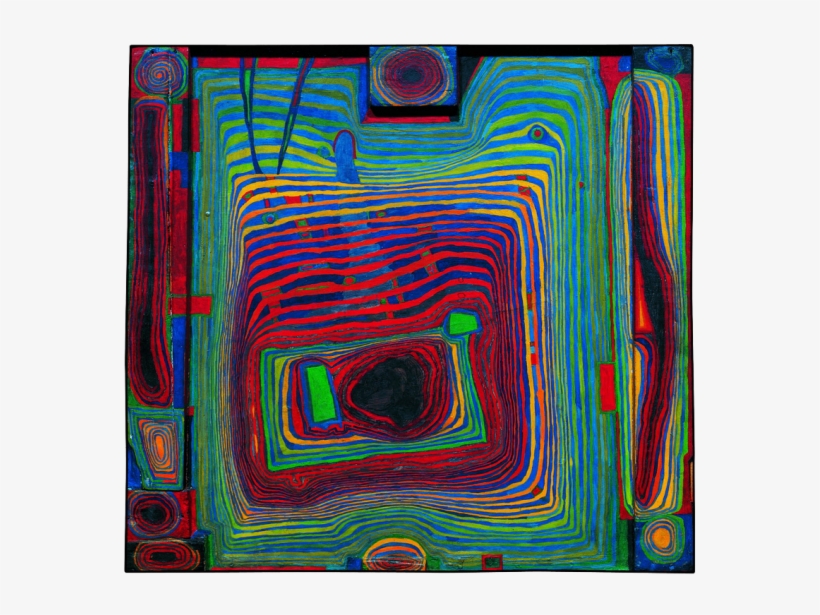Oil On Wood Fibreboard With Wood Relief, Primed With - Hundertwasser Patterns, transparent png download