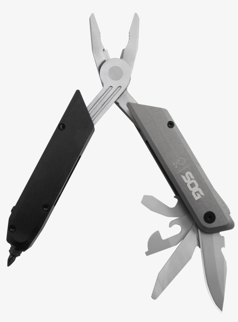 Sog Baton Q4 Black & Grey Anodized 10 Tool Multi Tool - Sog Baton, transparent png download