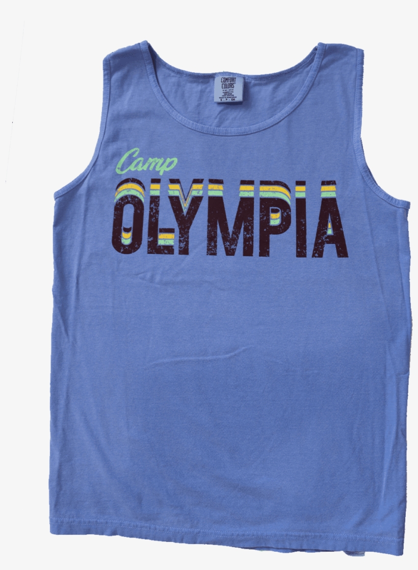 Olympia Repeat Tank Fluorescent Blue - Active Tank, transparent png download