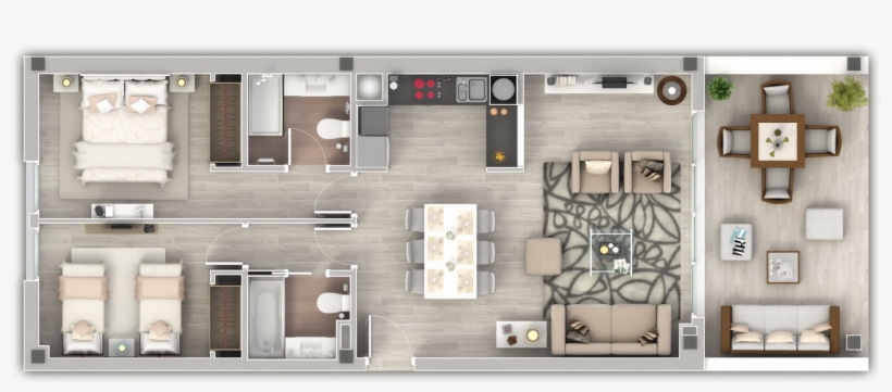 20 9 2016 Planta 2d Pb Centro 1920×1152 - Floor Plan, transparent png download