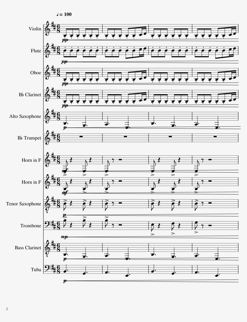 Dovahkiin Sheet Music 2 Of 27 Pages - Brooklyn Nine Nine Sheet Music, transparent png download