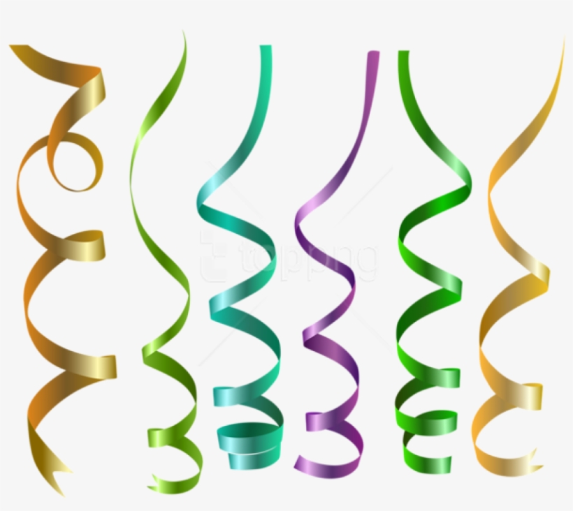 Download Ribbons Transparent Clipart - Curly Ribbons Transparent Background, transparent png download