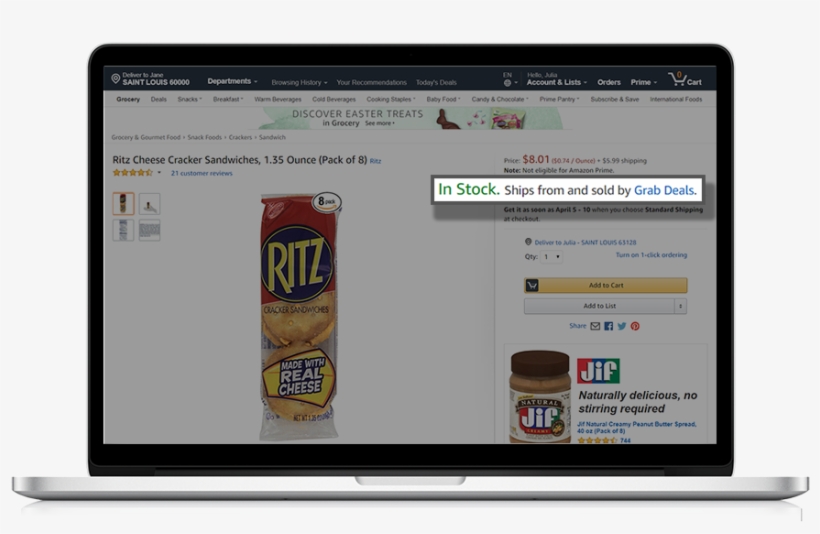 Fulfilled By Merchant - Ritz Crackers, transparent png download