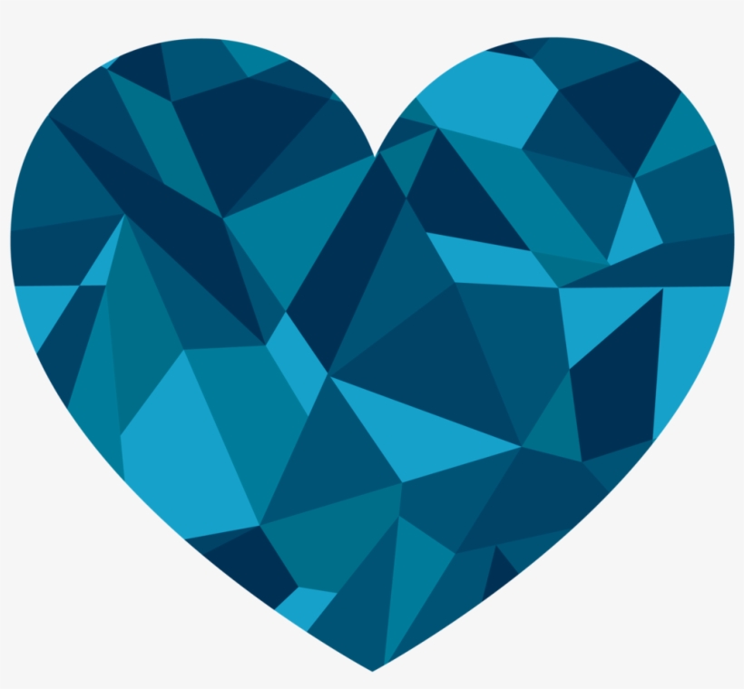 Sapphire Heart Png Image - Blue Heart With Transparent Background, transparent png download
