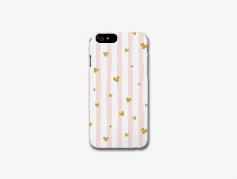 Cute Heart Pattern Iphone 7 Case - Stripes And Glitter Hearts Journal [book], transparent png download