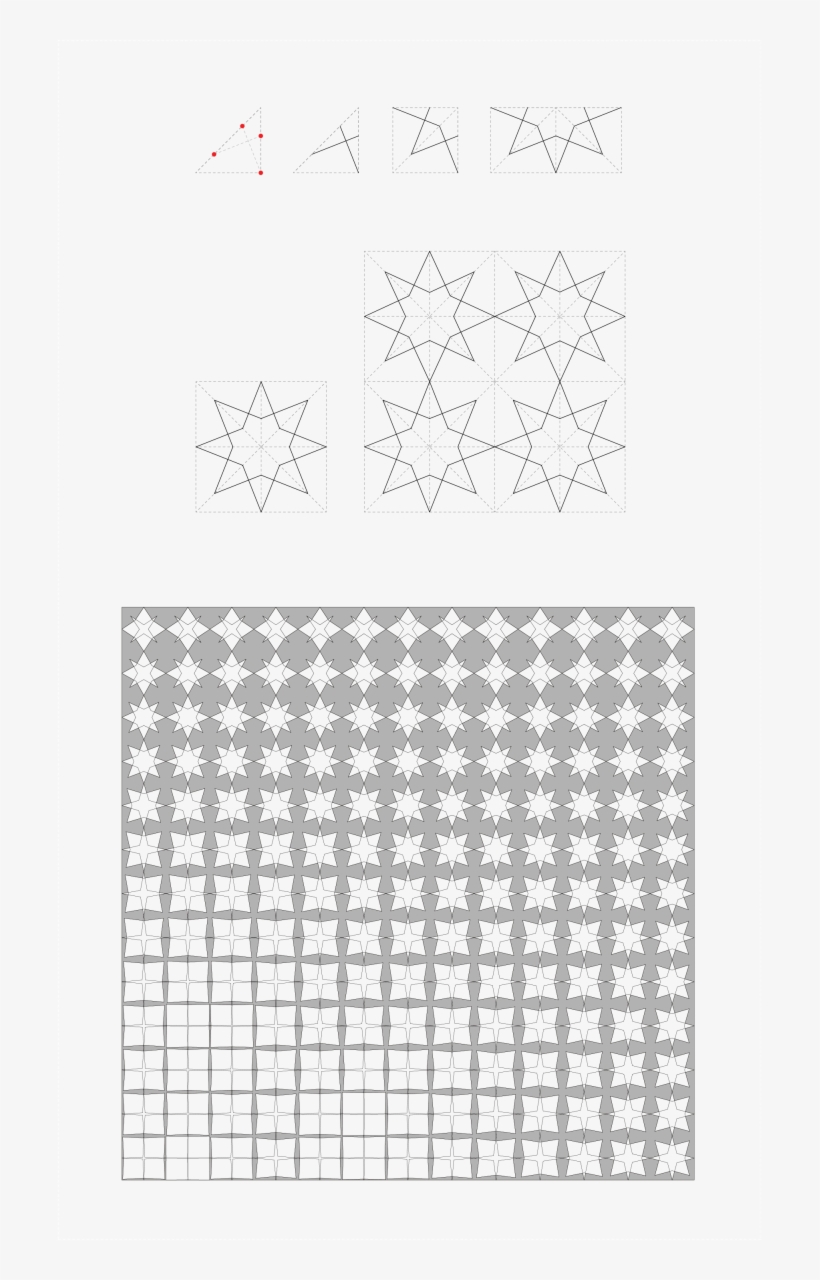 Star Shaped Islamic Pattern - Empty Bloxels Game Board, transparent png download
