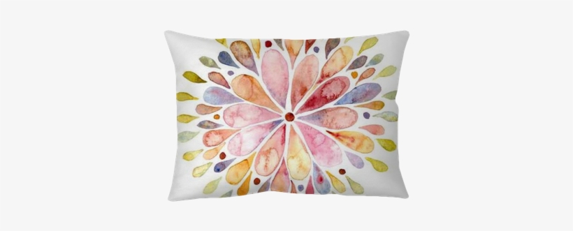 Abstract Colorful Watercolor Sun Throw Pillow • Pixers® - Carbothello Pastel Pencils, transparent png download
