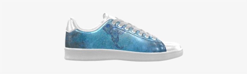 A Blue Watercolor Elephant Portrait In Denim Look Scorpius - Suede, transparent png download